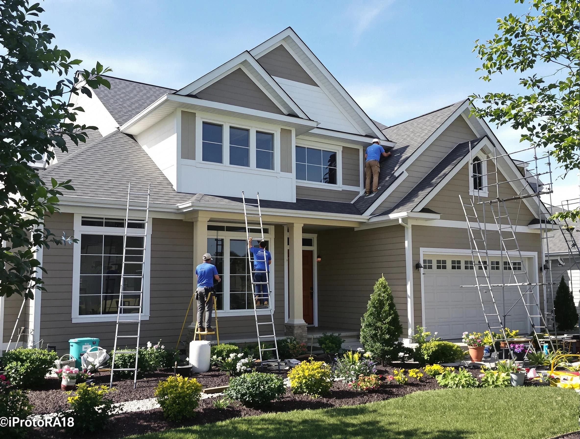 Detailed exterior painting by Westlake House Painters in Westlake