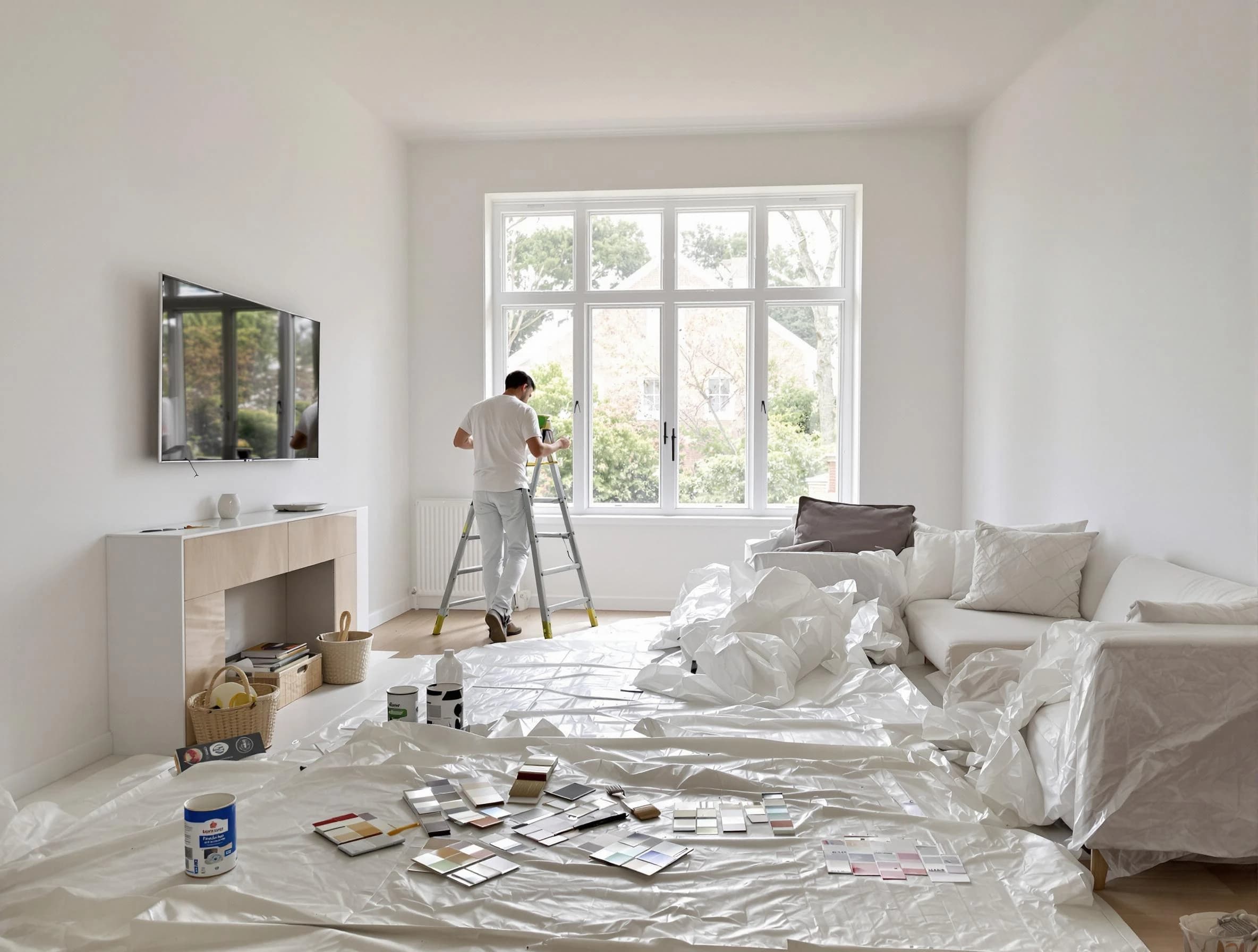 Westlake House Painters professional applying interior paint in Westlake, OH