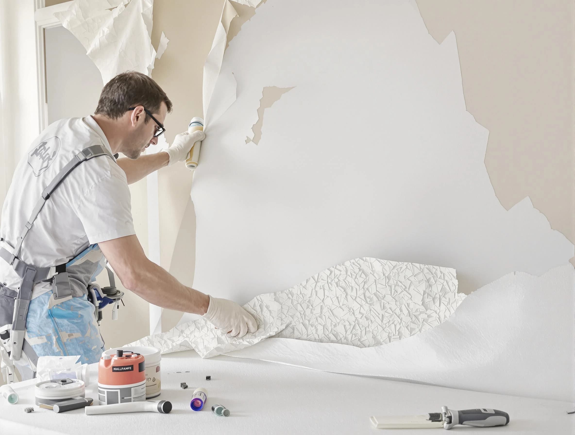 Detailed wallpaper removal and wall prep by Westlake House Painters in Westlake